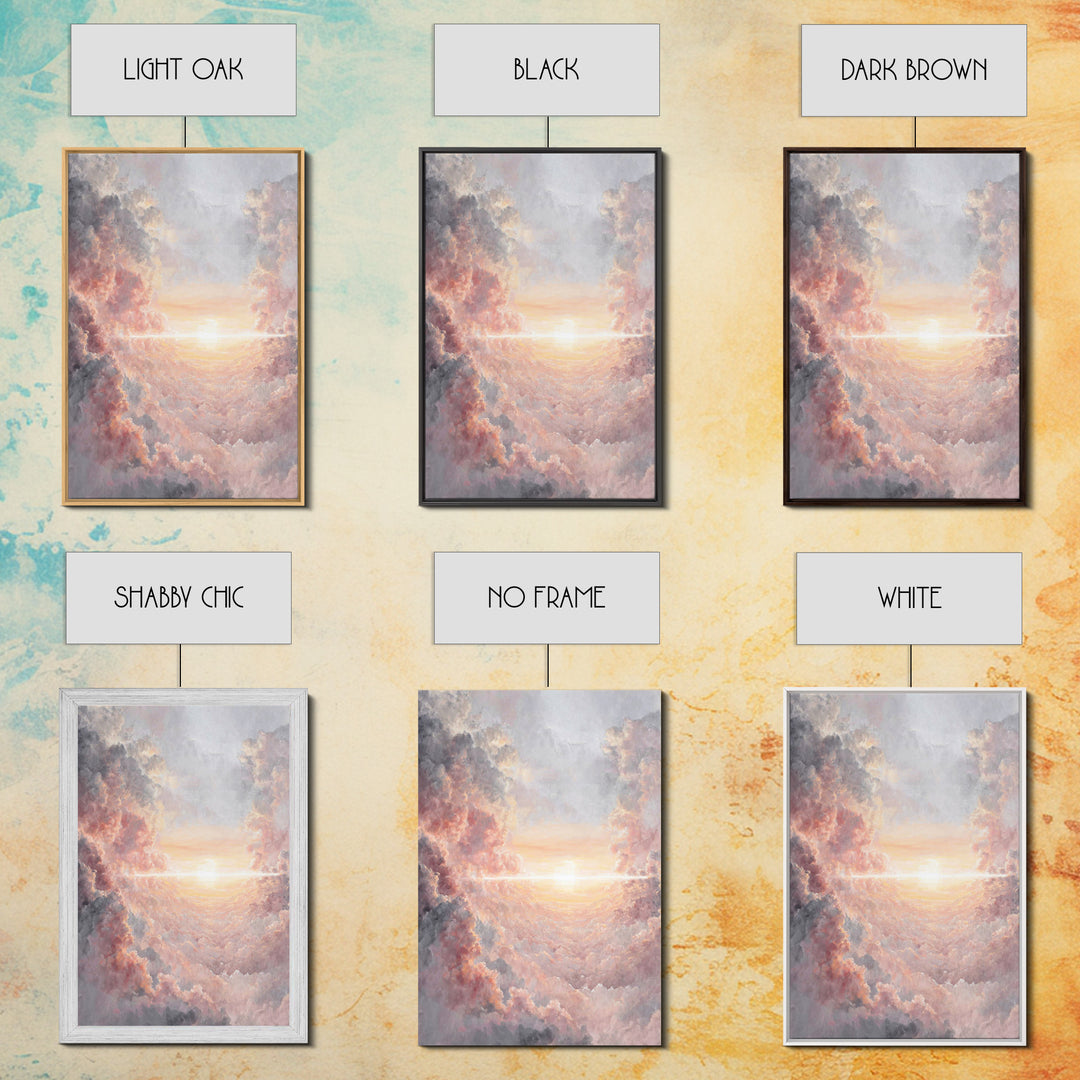 Celestial Sunrise Glow, Framed Canvas Print, Christian Art Canvas, Christian Christmas Art, Christian Wall Art, Large Christian Art, Subtle