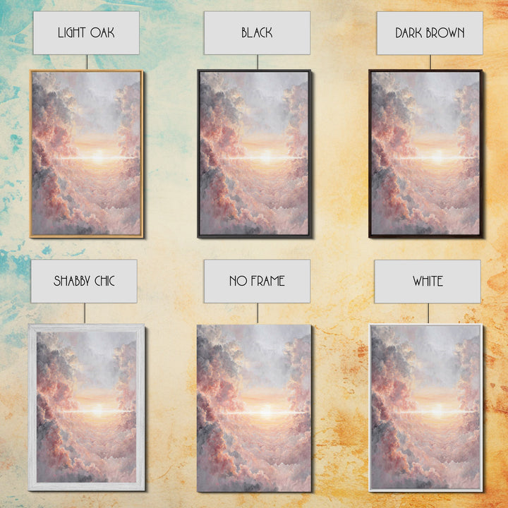 Celestial Sunrise Glow, Framed Canvas Print, Christian Art Canvas, Christian Christmas Art, Christian Wall Art, Large Christian Art, Subtle