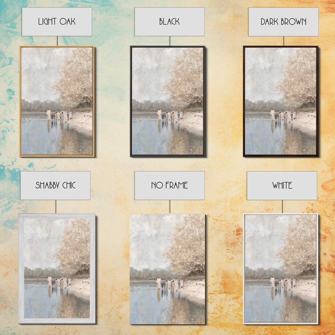 River Of Hope – Framed Canvas Print – Jesus Art Print – Christian Wall Art – Christian Art Canvas – Christian Decor – Modern Christian Pain