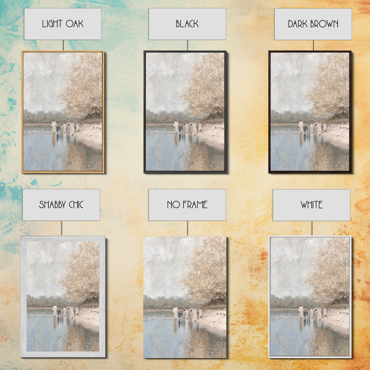 River Of Hope – Framed Canvas Print – Jesus Art Print – Christian Wall Art – Christian Art Canvas – Christian Decor – Modern Christian Pain
