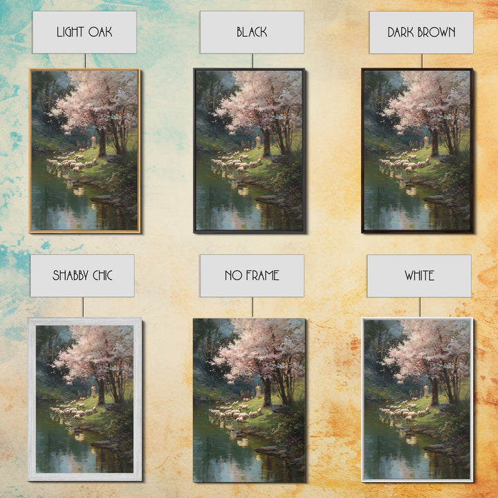 Blossoms Of Grace | Framed Canvas Print | Jesus Painting | Christian Wall Art | Christian Art Canvas | Christian Christmas Art