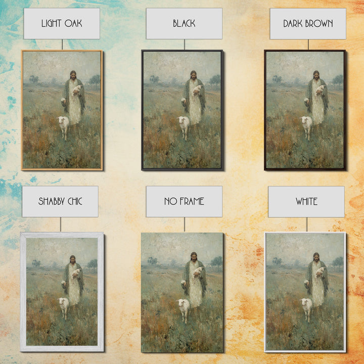 Fields Of Mercy | Framed Canvas Print | Christian Art Canvas | Jesus Painting | Christian Art | Christian Gift | Vintage Christian Art