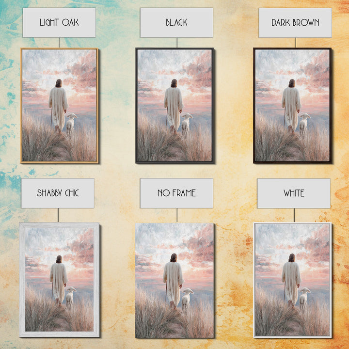 Guided By Light | Framed Canvas Print | Jesus Painting | Christian Art Canvas | Christian Christmas Art | Christian Decor