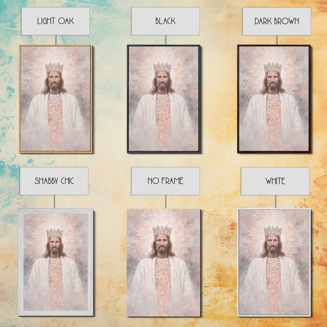 King Of Heaven – Framed Canvas Print – Christian Art Painting – Jesus Painting – Christian Wall Art – Framed Christian Art – Christian Chri