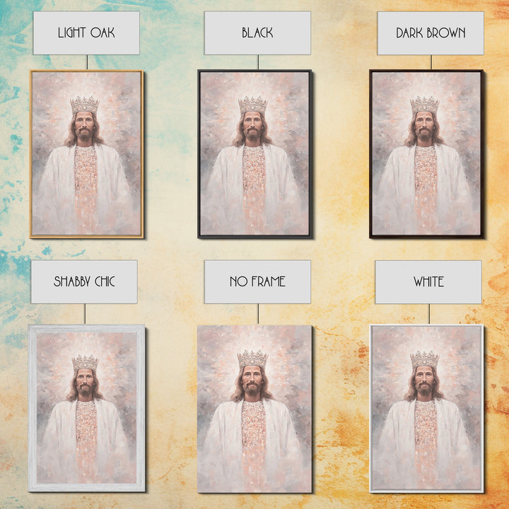 King Of Heaven – Framed Canvas Print – Christian Art Painting – Jesus Painting – Christian Wall Art – Framed Christian Art – Christian Chri