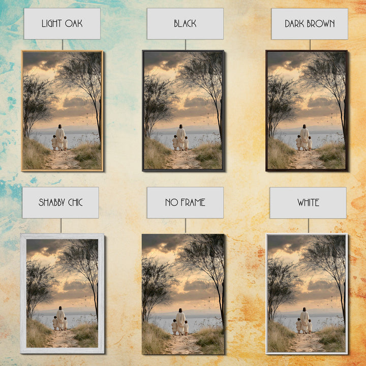 Twilight Shore Hope | Framed Canvas Print | Christian Wall Art | Christian Art Canvas | Jesus Painting | Christian Christmas Art | Christia