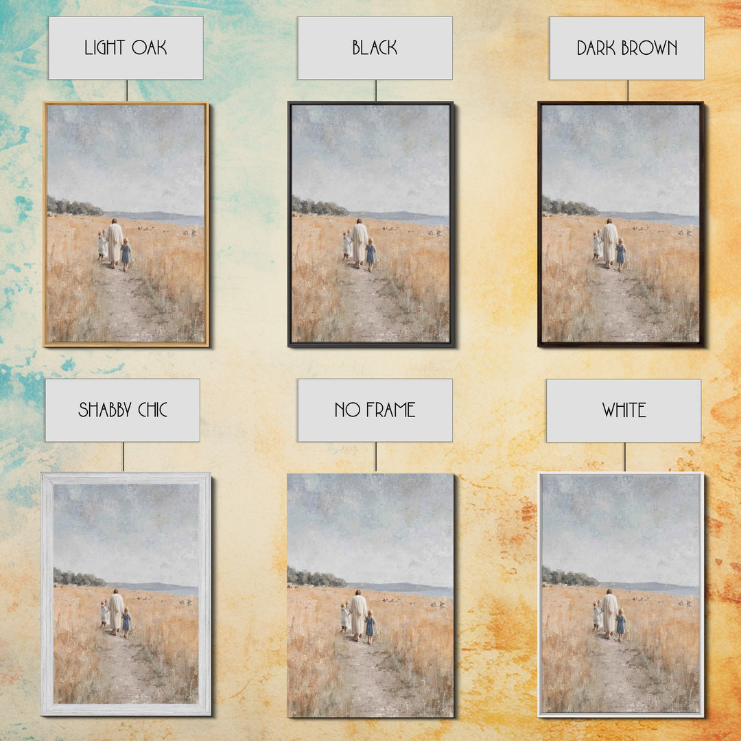 Fields Of Promise – Framed Canvas Print – Christian Art Canvas – Christian Wall Art – Jesus Painting – Christian Gift – Christmas Art