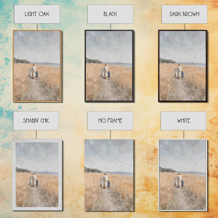 Fields Of Promise – Framed Canvas Print – Christian Art Canvas – Christian Wall Art – Jesus Painting – Christian Gift – Christmas Art
