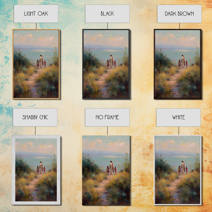 Wheatland Blessing, Framed Canvas Print, Christian Wall Art, Christian Art Canvas, Jesus Painting, Christian Decor, Christmas Art