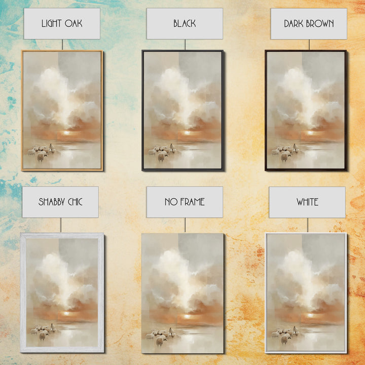 Heavenly Dawn – Framed Canvas Print – Christian Art Canvas – Christmas Wall Art – Christian Painting – Christian Decor – Subtle Christian A
