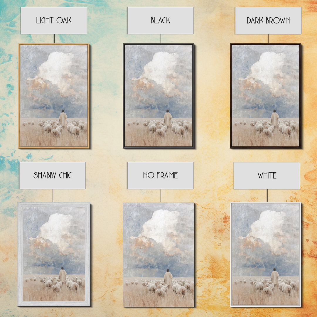 Field Of Mercy – Framed Canvas Print – Christian Wall Art – Christian Art Painting – Pastoral Scenery – Christian Art Canvas – Christian De