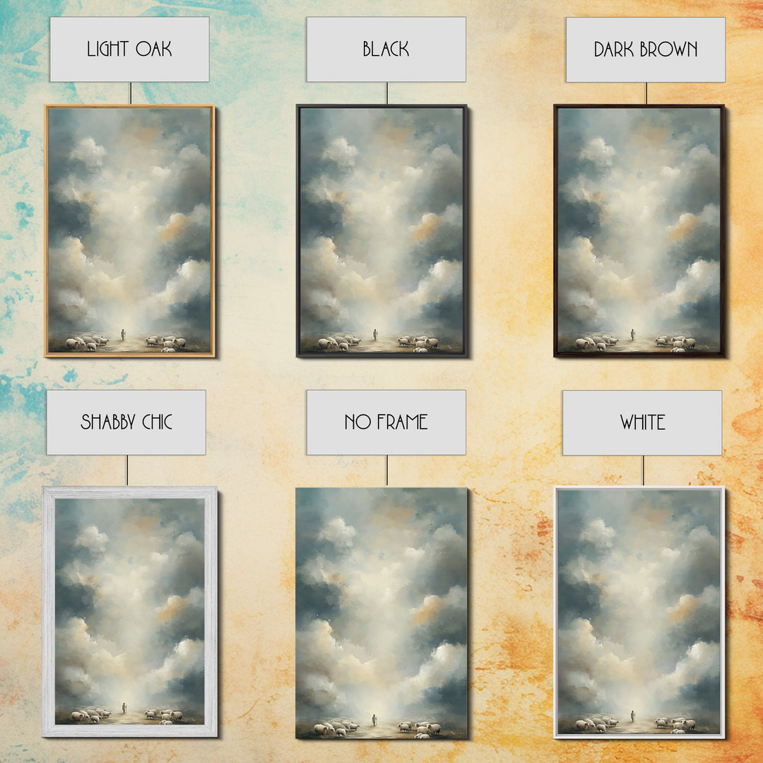 Clouds Of Promise – Framed Canvas Print – Christian Art Canvas – Christian Wall Art – Large Christian Art – Subtle Christian Art – Christia