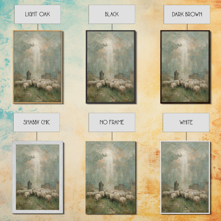 Radiant Shepherd – Framed Canvas Print – Jesus Painting – Christian Wall Art – Christian Art Canvas – Christian Christmas Art – Large Chris
