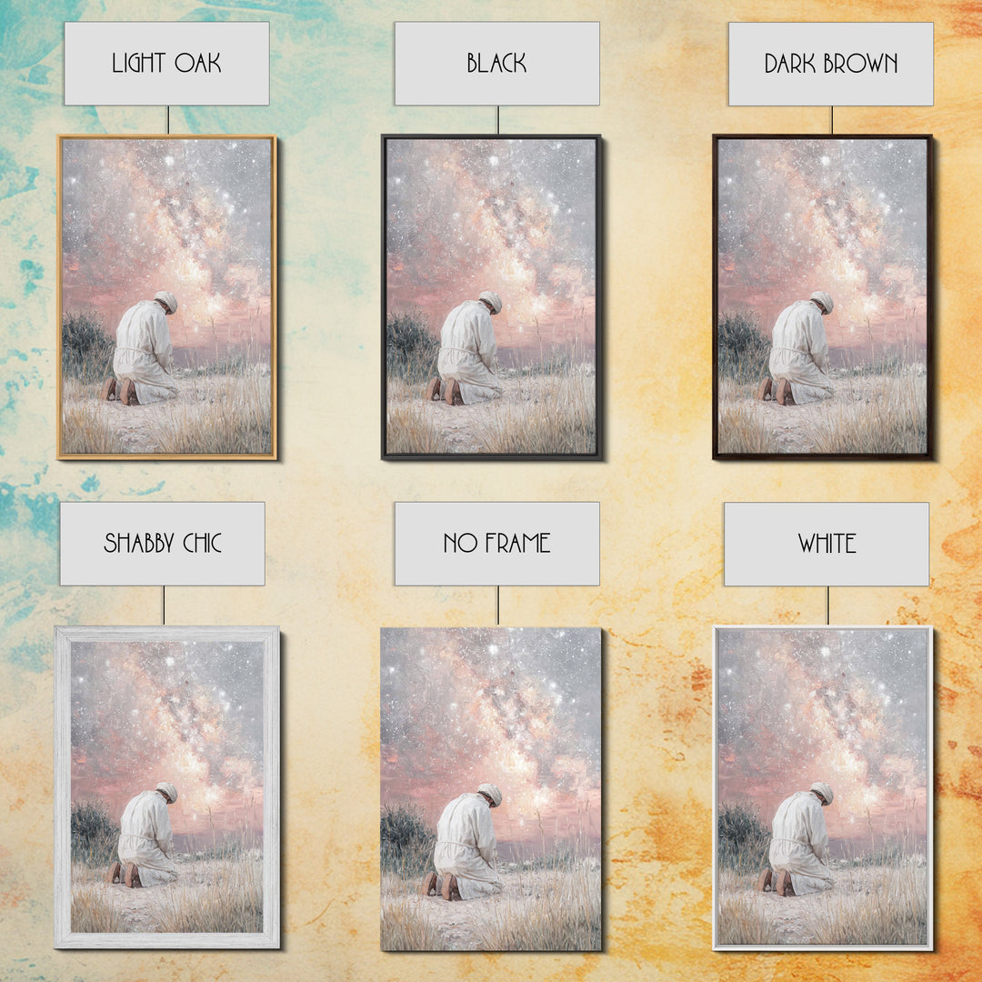 Pastures Of Grace – Framed Canvas Print – Christian Art Canvas – Vintage Christian Art – Christian Wall Art – Moody Christian Art – Christi
