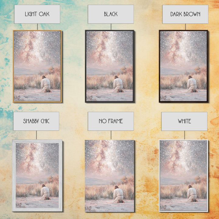 Grace In Stillness – Framed Canvas Print – Christian Christmas Art – Christian Wall Art – Christian Art Canvas – Minimalist Christian Art –
