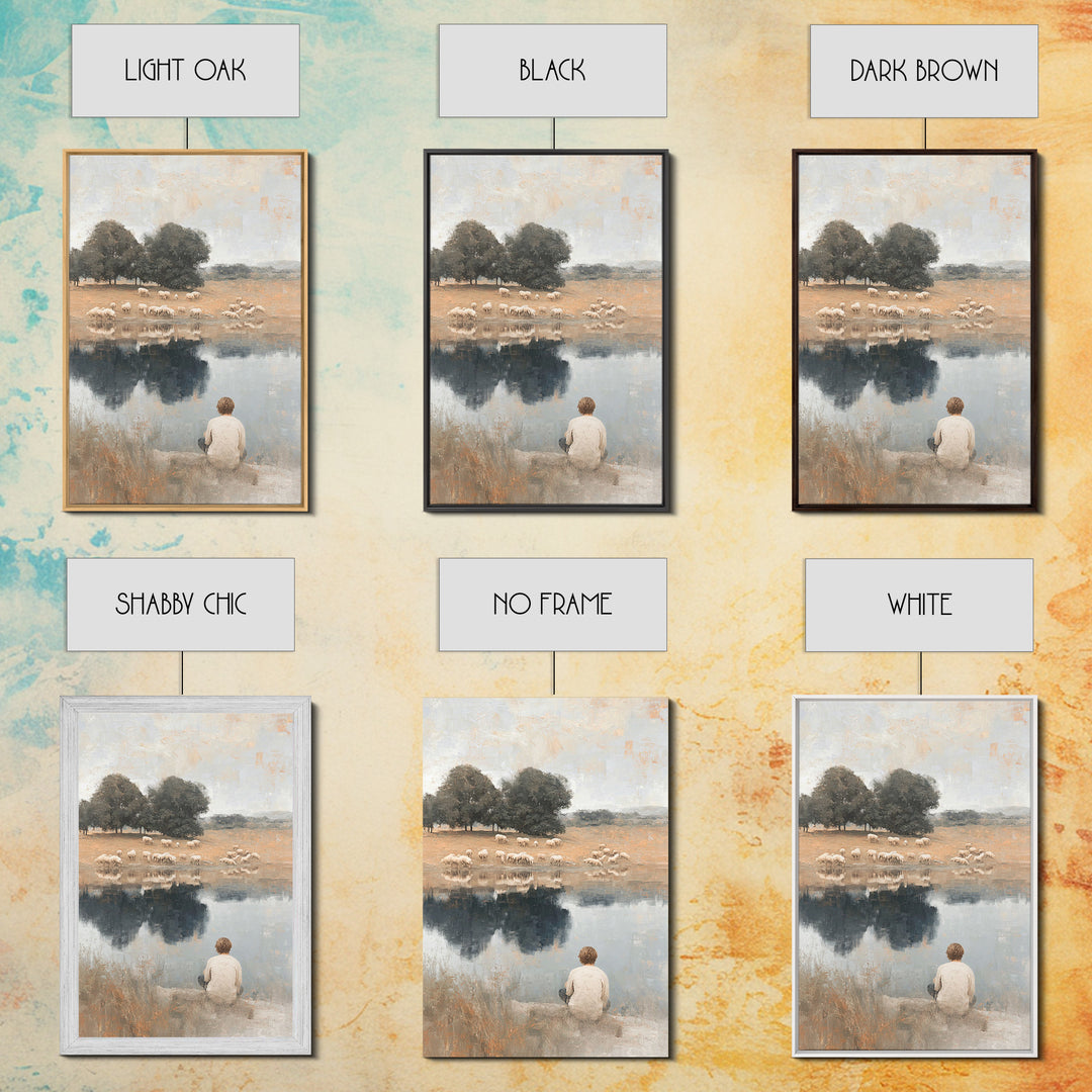 River Of Peace – Framed Canvas Print – Christian Art Canvas – Christian Wall Art – Subtle Christian Art – Christian Painting – Christian De
