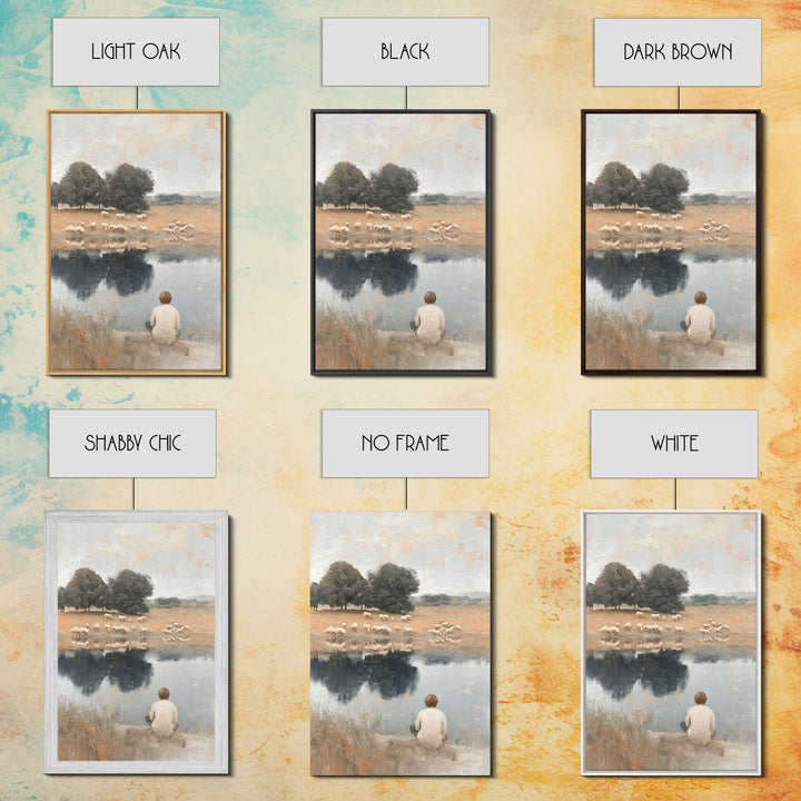River Of Peace – Framed Canvas Print – Christian Art Canvas – Christian Wall Art – Subtle Christian Art – Christian Painting – Christian De
