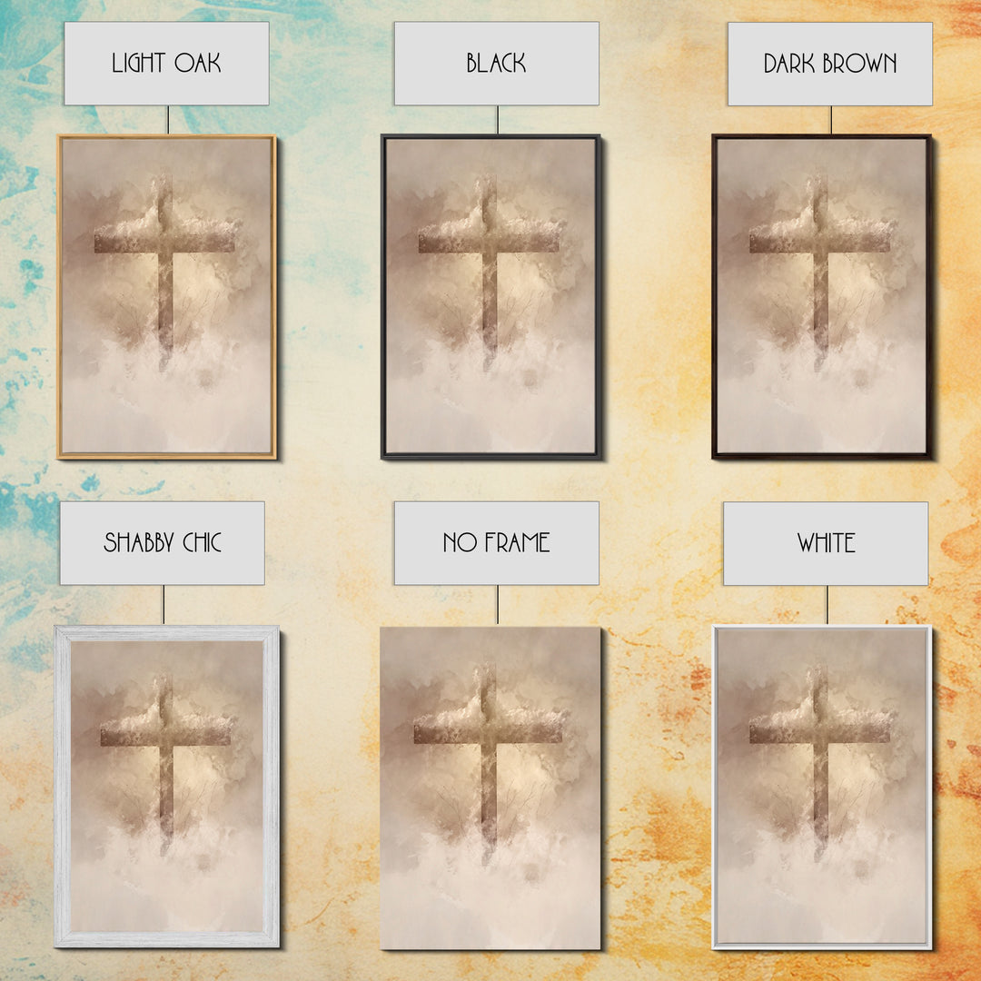Sacred Stillness – Framed Canvas Print – Minimalist Christian Art – Christian Wall Art – Christian Art Canvas – Christian Gift Ideas – Chri