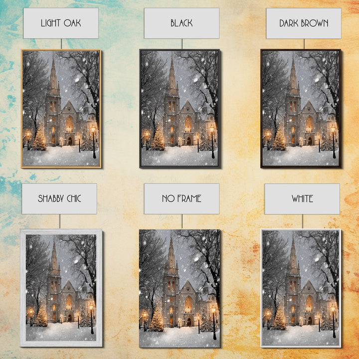 Cathedral Of Light – Framed Canvas Print – Christmas Wall Art – Christian Art Canvas – Christian Christmas Art – Christian Decor – Christma