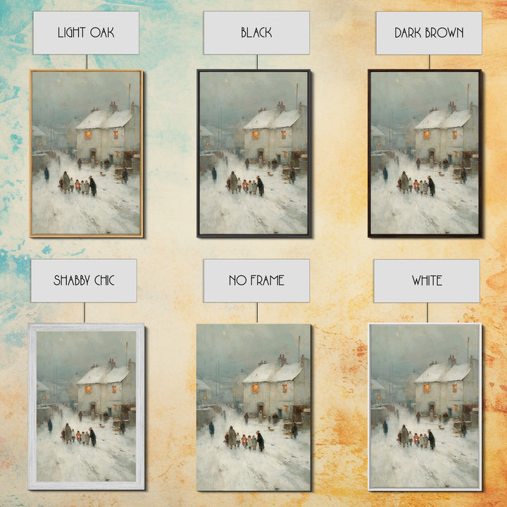 Gentle Gathering – Framed Canvas Print – Christian Art Painting – Vintage Christian Art – Christian Wall Art – Subtle Christian Art – Chris