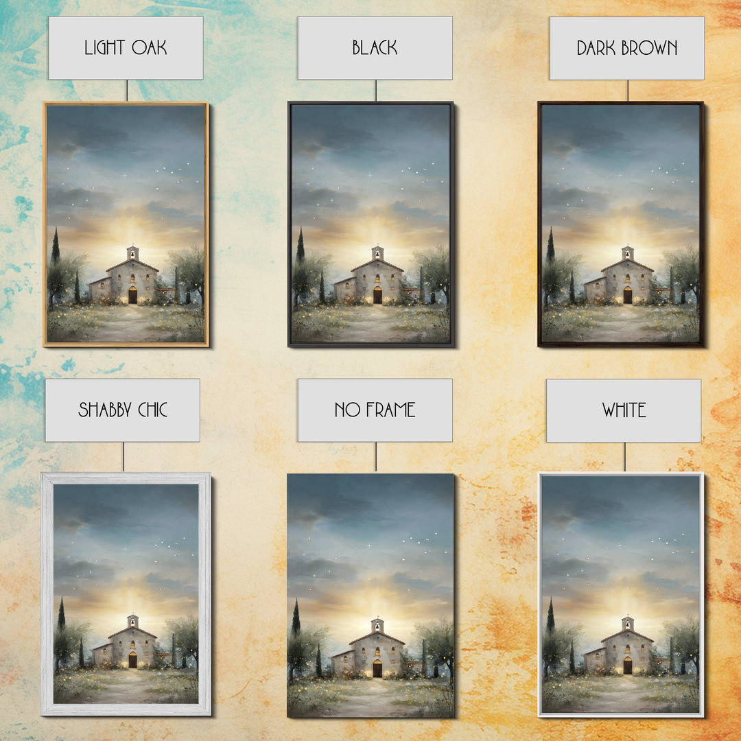 Church of Blessings - Framed Canvas Print - Christian Wall Art - Christian Art Painting - Christian Decor - Christian Art Canvas - Christma