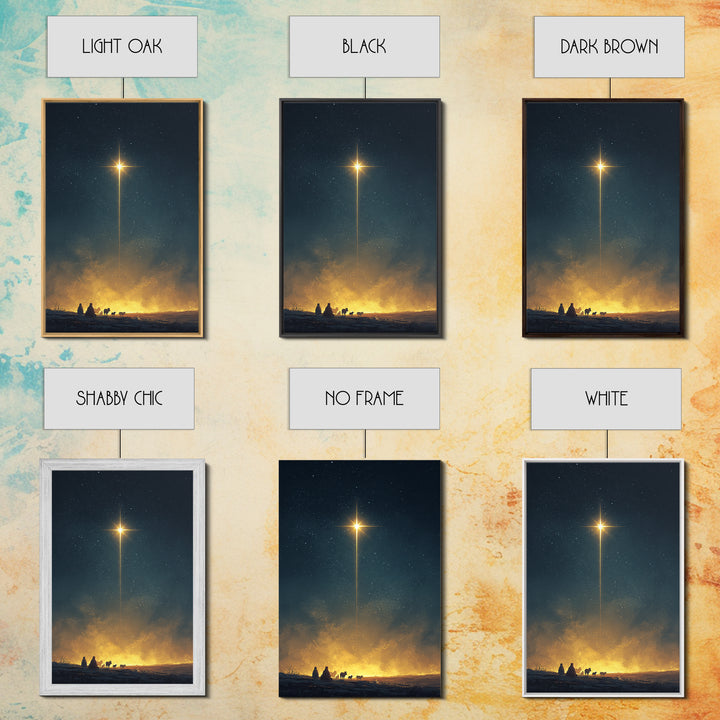 Silent Horizon Star | Framed Canvas Print | Christmas Art | Christian Wall Art | Christian Art Canvas | Jesus Painting | Christian Christma