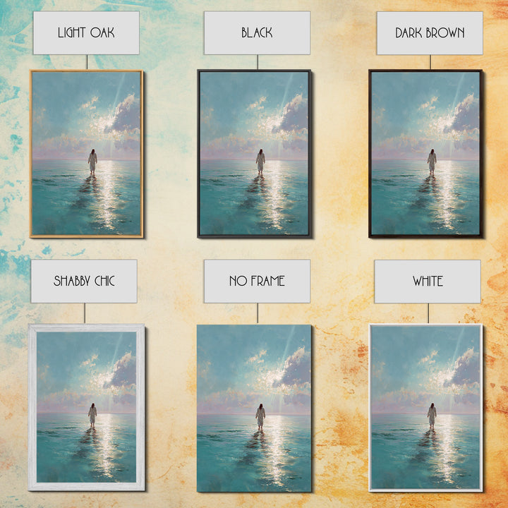 Fisherman’s Calm Grace – Framed Canvas Print – Christian Art Canvas – Christian Wall Art – Christian Christmas Art – Jesus Painting – Vinta