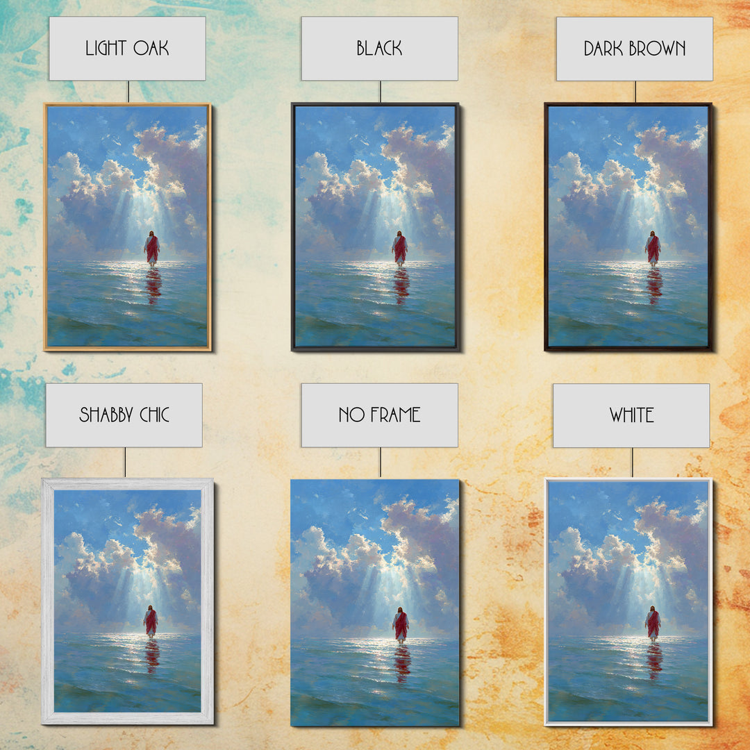 Heaven’s Open Light – Framed Canvas Print – Christian Wall Art – Jesus Painting – Christian Art Canvas – Modern Christian Art – Christian G