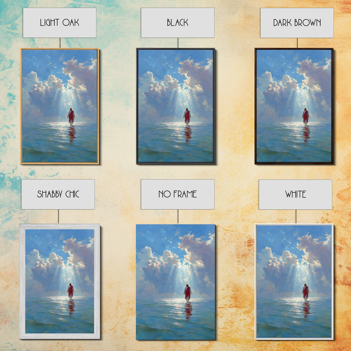 Heaven’s Open Light – Framed Canvas Print – Christian Wall Art – Jesus Painting – Christian Art Canvas – Modern Christian Art – Christian G