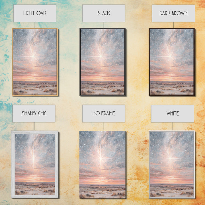 Dawn Star Promise – Framed Canvas Print – Christmas Art Prints – Christian Wall Art – Christian Christmas Art – Christian Art Canvas – Mode