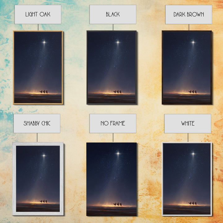 Journey By The Star – Framed Canvas Print – Christmas Art Prints – Christian Christmas Art – Christian Wall Art – Christian Art Canvas – Ch