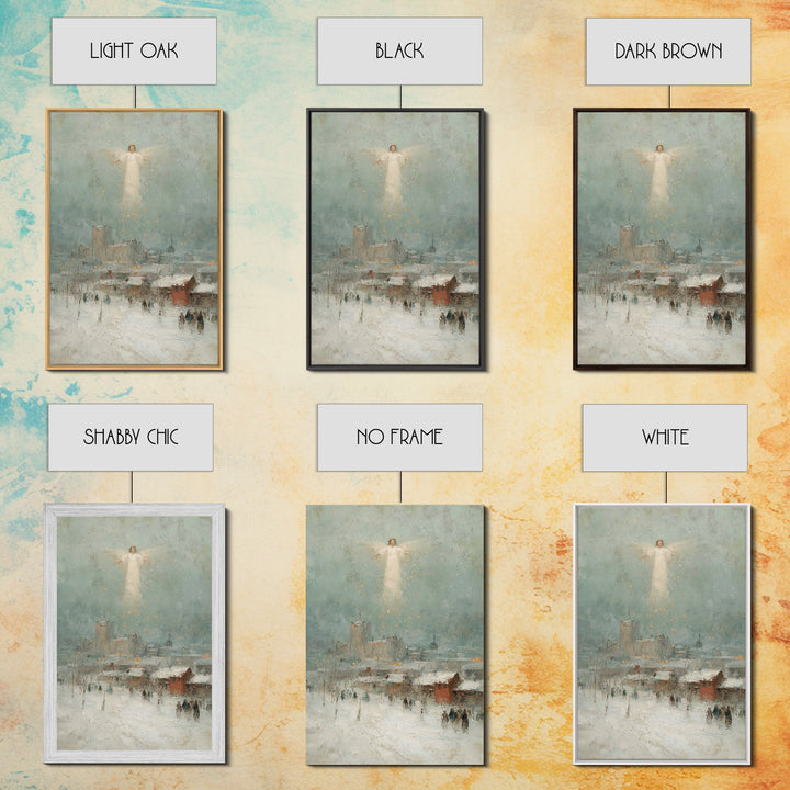 City Of Angels – Framed Canvas Print – Christian Wall Art – Christian Art Canvas – Christian Christmas Art – Christmas Art – Modern Christi