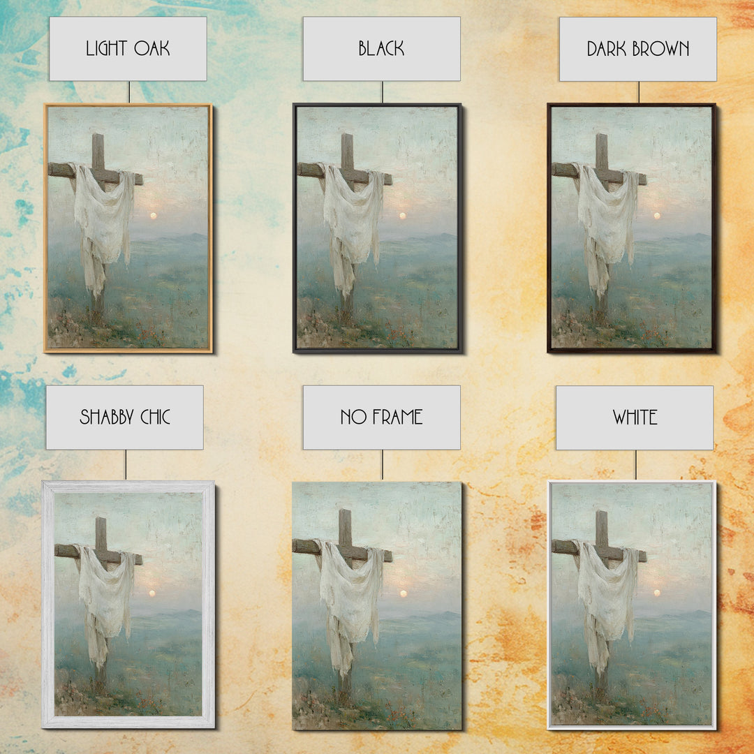 Hilltop Mercy – Framed Canvas Print – Christian Wall Art – Christian Art Canvas – Christian Painting – Christian Christmas Art