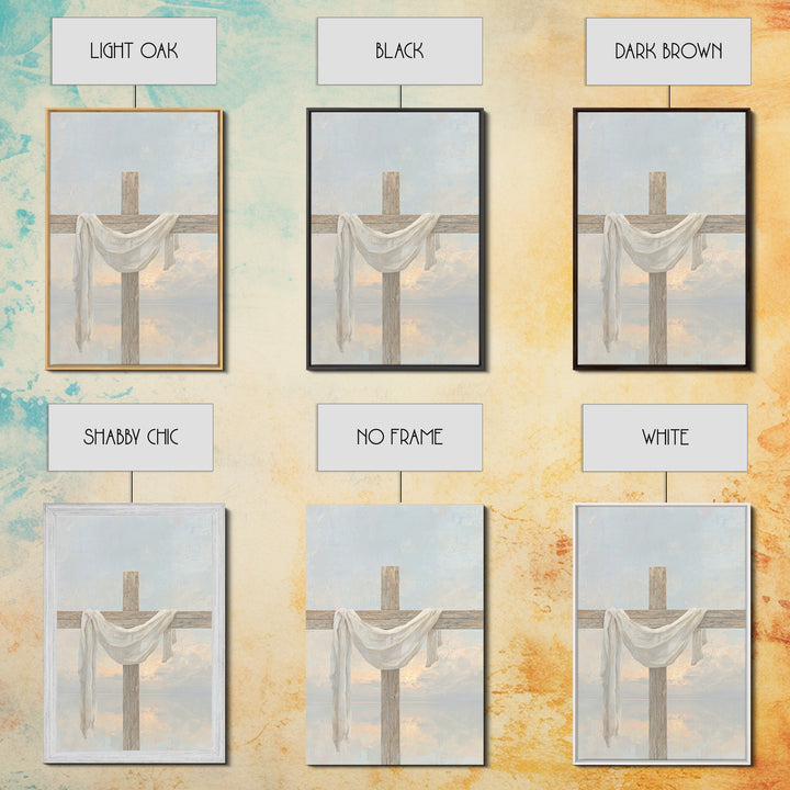 Cross of Renewal, Framed Canvas Print, Christian Wall Art, Christian Art Canvas, Christian Painting, Christian Christmas Art