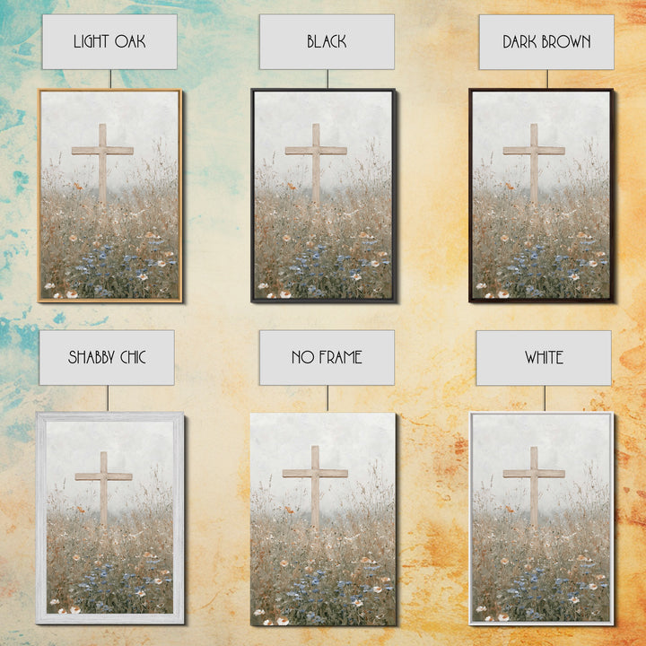 Fields Of Grace, Framed Canvas Print, Christian Art Canvas, Christian Wall Art, Christian Art Print, Christian Decor