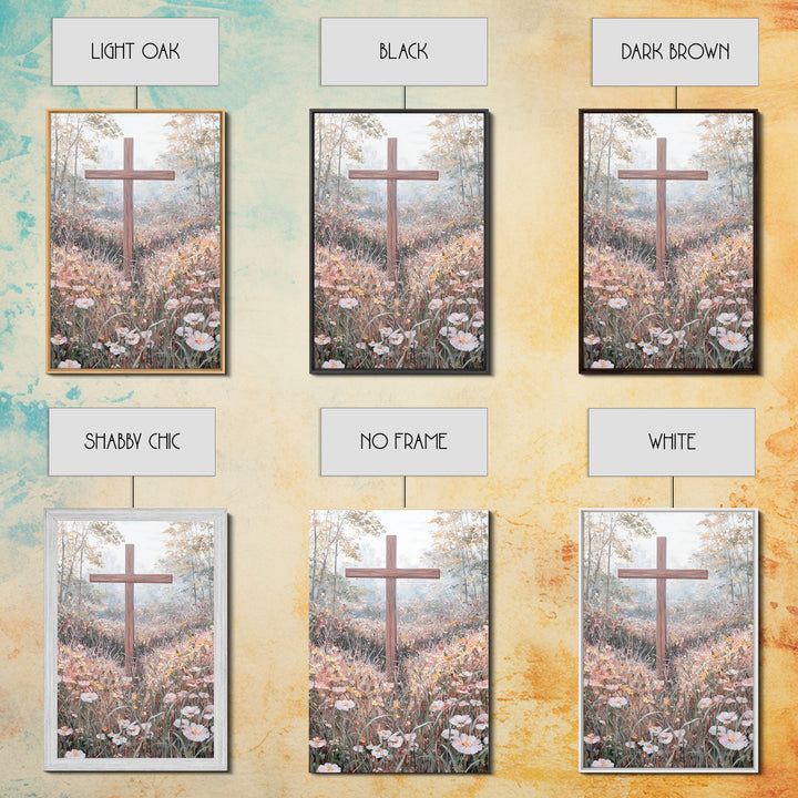 Blooming Redemption – Framed Canvas Print – Christian Art Canvas – Christian Wall Art – Christian Painting – Christian Christmas Art