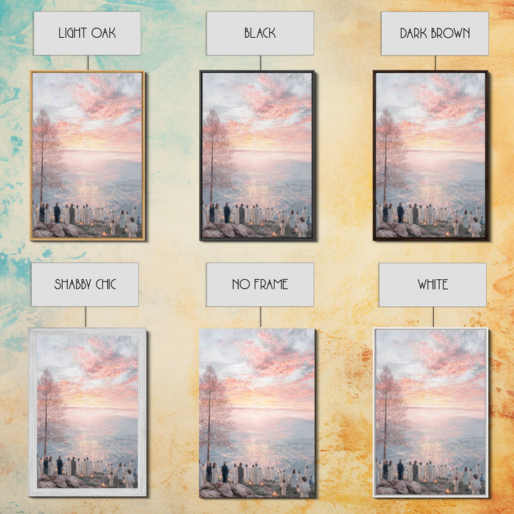 Radiant Horizon | Framed Canvas Print | Christian Christmas Art | Christian Wall Art | Large Christian Art | Modern Christian Painting | Ch