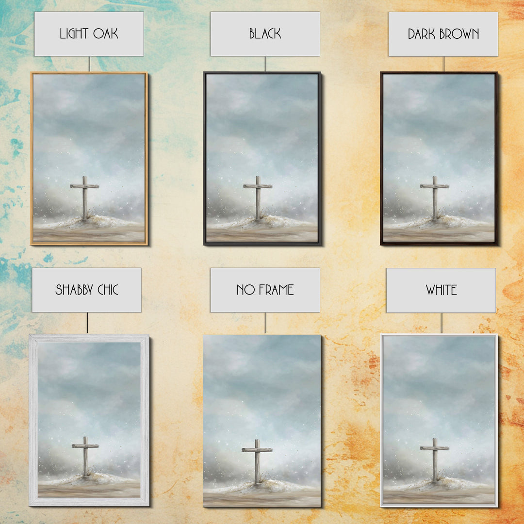 Silent Hill Prayer, Framed Canvas Print, Christian Art Prints, Christian Wall Art, Moody Christian Art, Christian Christmas Art, Christian