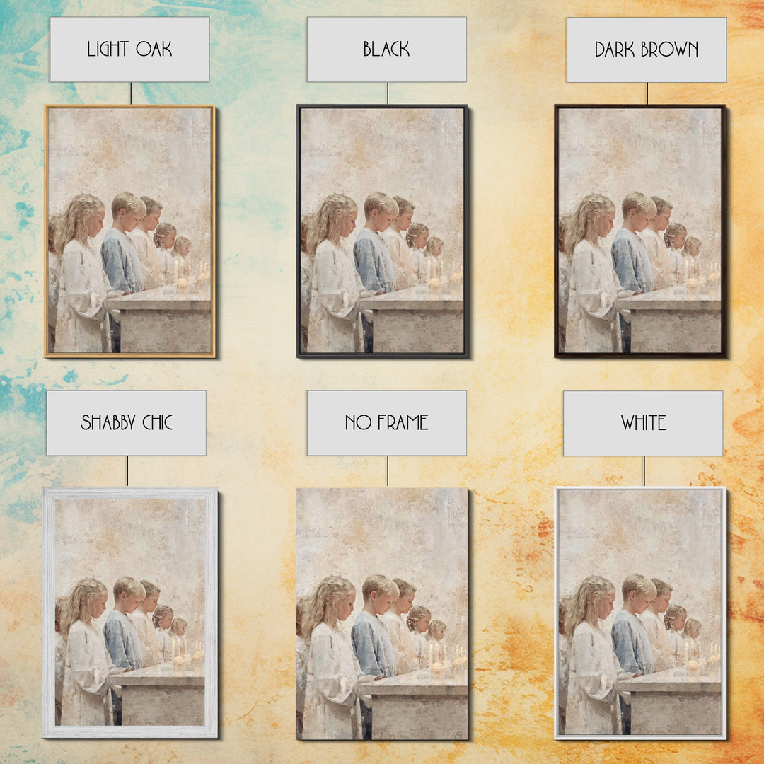 Children Of Light – Framed Canvas Print – Christian Wall Art – Christian Art Canvas – Christmas Art – Christian Decor – Christian Gift Idea