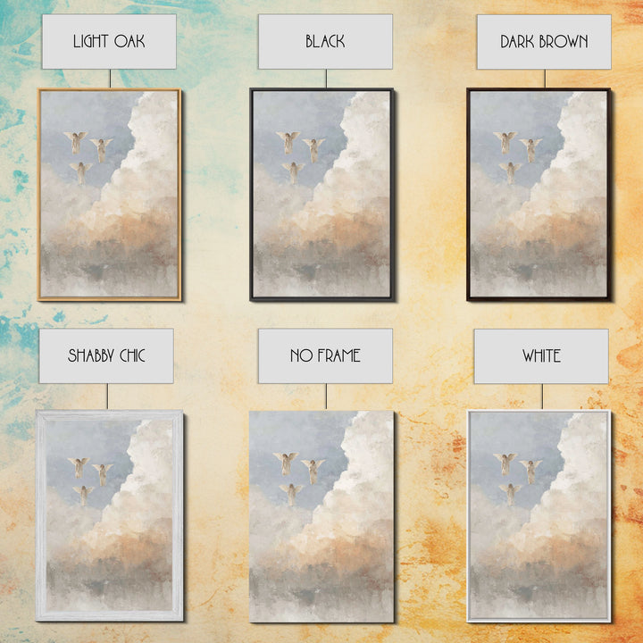 Cloudborne Messengers – Framed Canvas Print – Christian Art Print – Christian Wall Art – Christian Art Canvas – Christian Decor – Christian