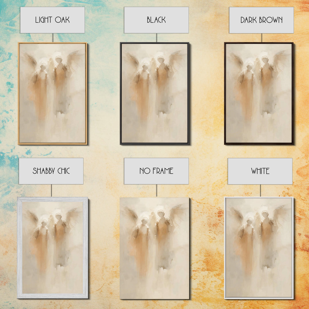Silent Watchers – Framed Canvas Print – Christian Art Canvas – Christian Wall Art – Abstract Christian Art – Christian Decor – Christian Gi
