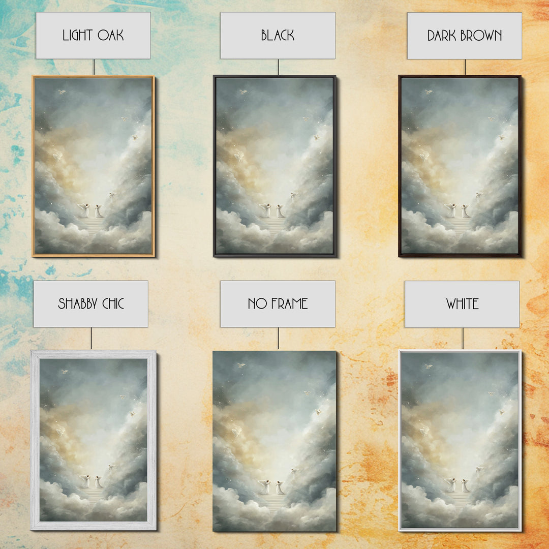 Heavenly Watch – Framed Canvas Print – Christian Art Canvas – Christian Wall Art – Christmas Art – Christian Gift Ideas – Christian Decor