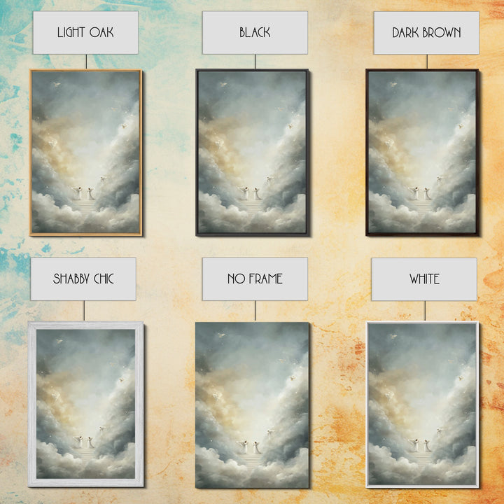 Heavenly Watch – Framed Canvas Print – Christian Art Canvas – Christian Wall Art – Christmas Art – Christian Gift Ideas – Christian Decor