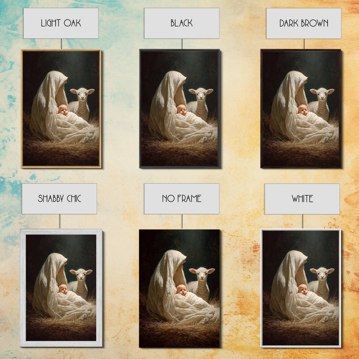 Radiant Child Promise – Framed Canvas Print – Christian Wall Art – Christian Christmas Art – Jesus Painting – Christmas Art Framed – Christ