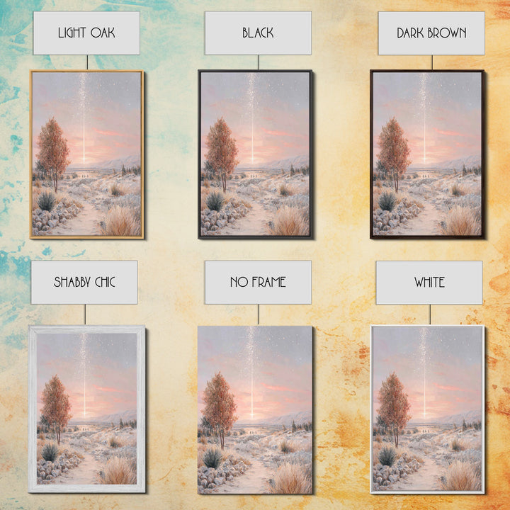 Starfall Journey – Framed Canvas Print – Christian Art Canvas – Christian Painting – Christmas Art – Modern Christian Art – Christian Wall