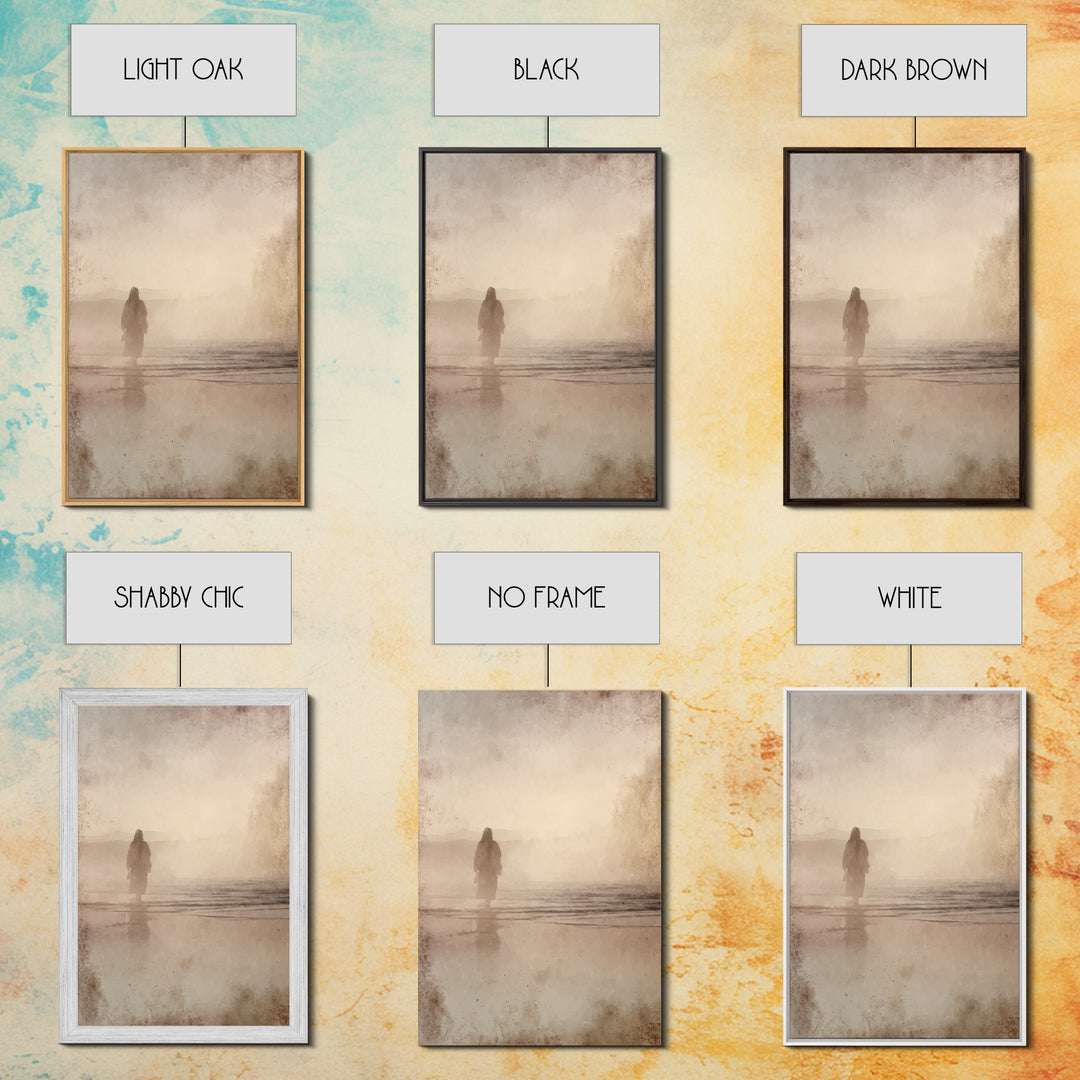 Sacred Mist – Framed Canvas Print – Christian Wall Art – Moody Christian Art – Christian Art Canvas – Jesus Painting – Vintage Christian Ar