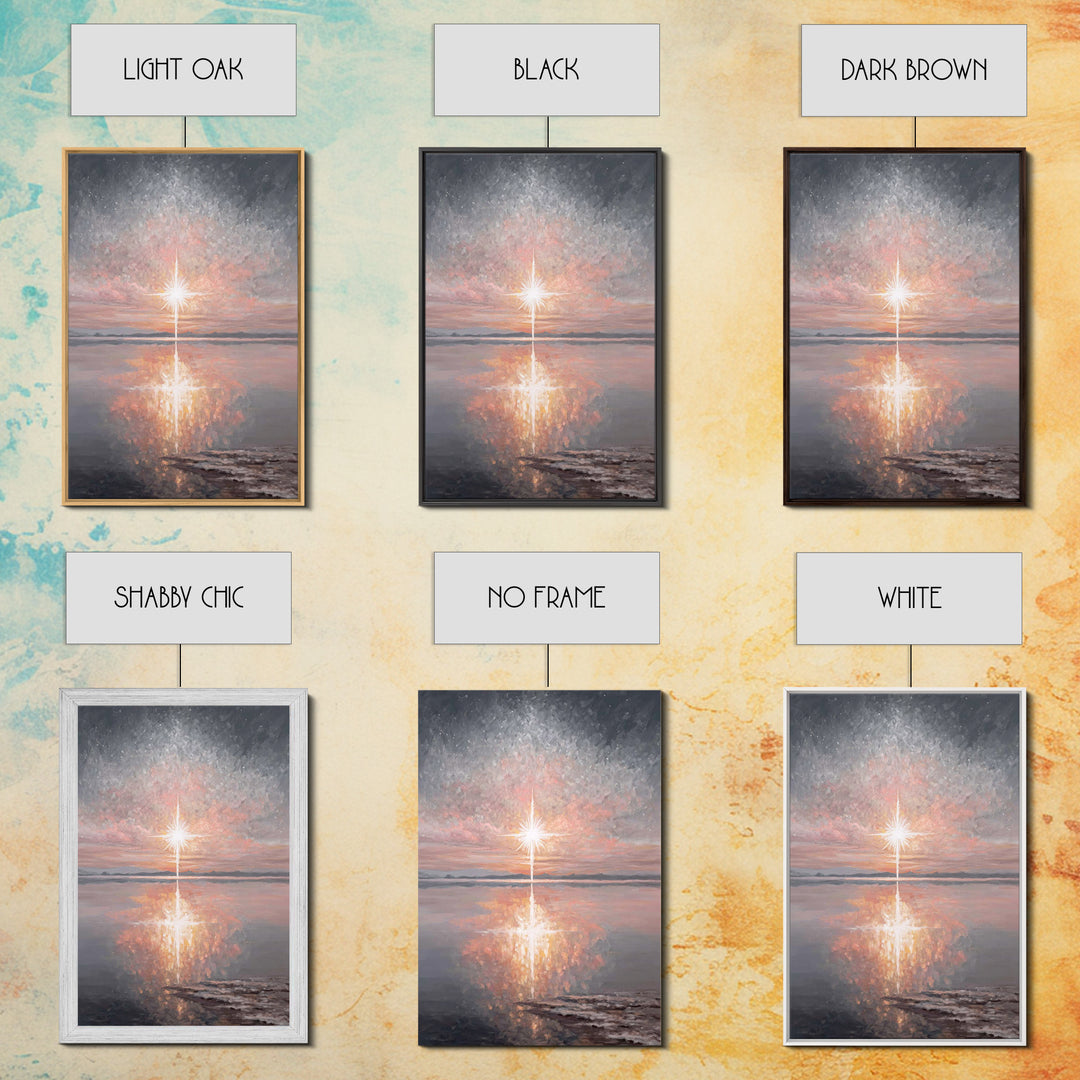 Dawn Of Salvation | Framed Canvas Print | Christian Christmas Art | Christian Art Canvas | Christian Wall Art | Modern Christian Art | Chri