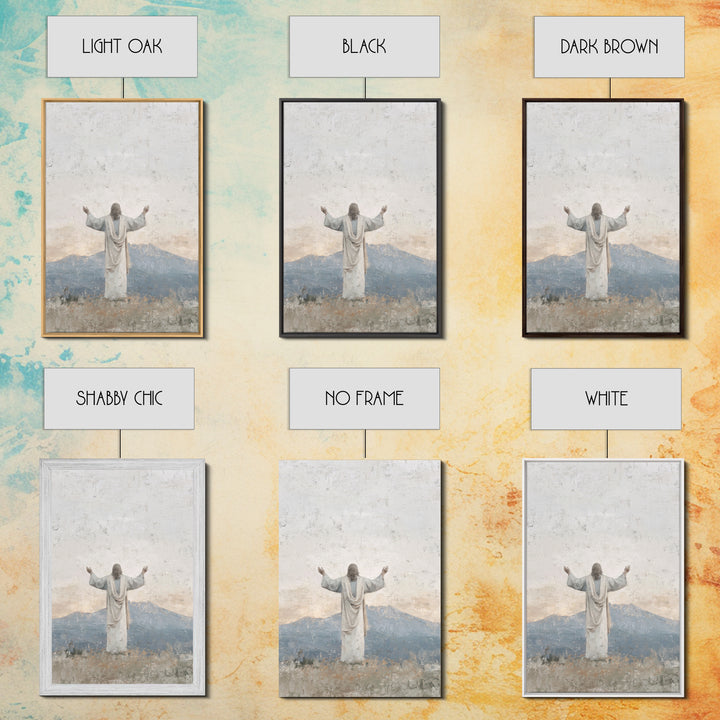 Silent Peak Devotion – Framed Canvas Print – Christian Art Canvas – Jesus Wall Art – Subtle Christian Art – Christmas Art Work – Christian