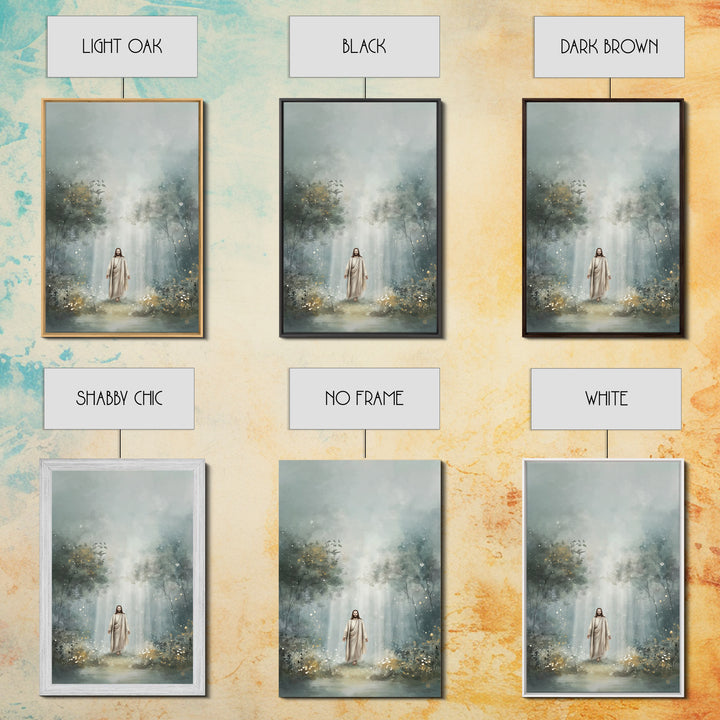 Glory In The Garden, Framed Canvas Print, Christian Wall Art, Christian Art Canvas, Jesus Painting, Subtle Christian Art