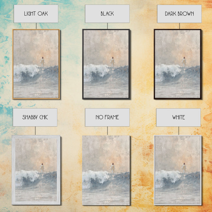 Waves Of Majesty, Framed Canvas Print, Jesus Painting, Christian Wall Art, Christian Art Canvas, Modern Christian Art